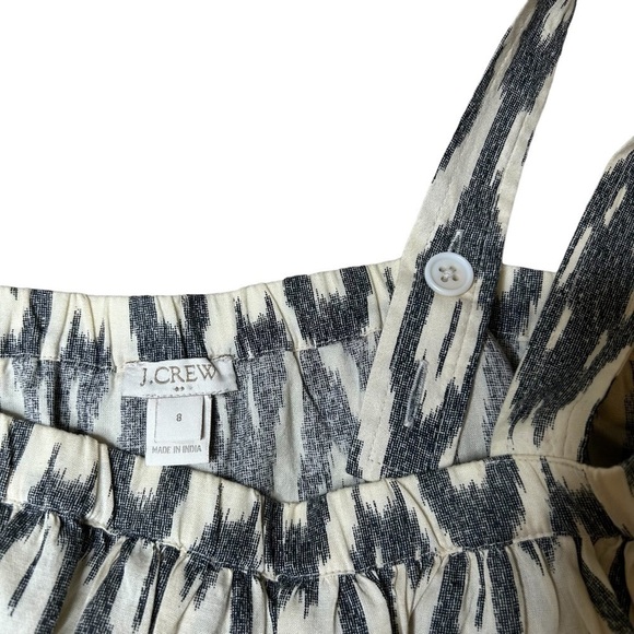 2/$30 J.Crew Ikat Print Cotton Ruffle Flounce Sleeveless Tank Top Size 8 - Picture 10 of 12
